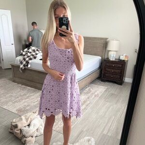 Purple Lilac Crochet Dress